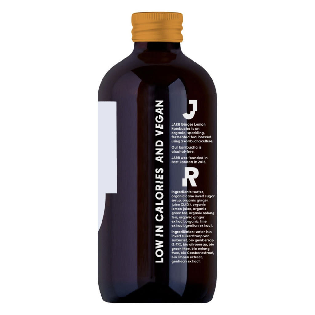 JARR Kombucha Gingembre & Citron BIO 12 x 33 cl OW Interdrinks